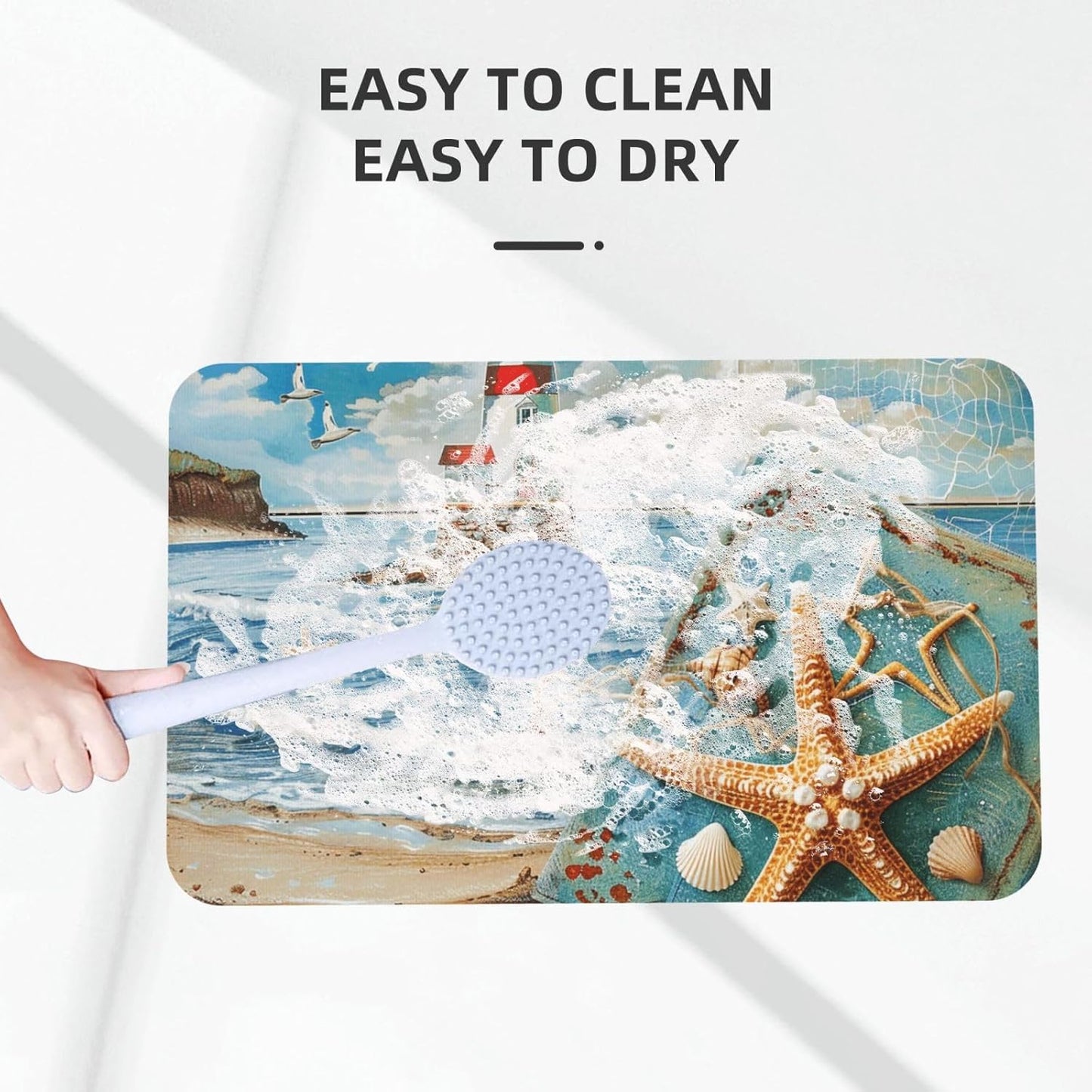 Yoga Meditation Printed Rounded Corner Diatomaceous Doormat 31.5x19.7 Inch Bath Mat Rug Non Slip Shower Floor Mat, Absorbent Bathroom Rugs Mat for Anti Slip Shower Mat, Housewarming Gift