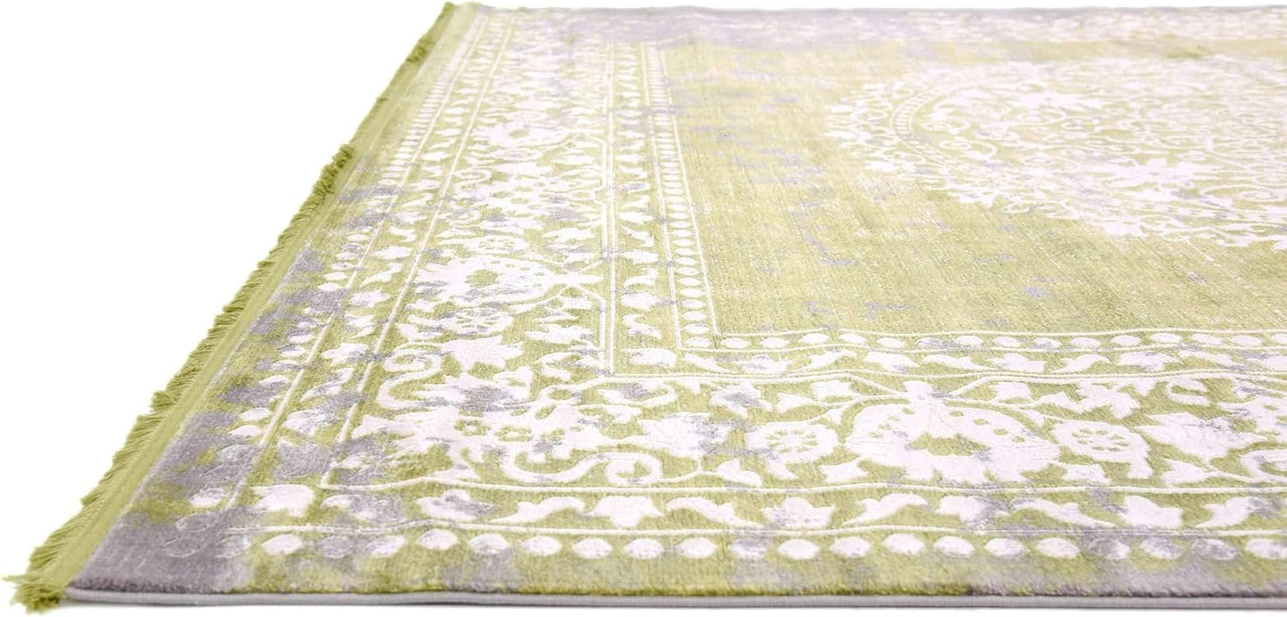 Unique Loom New Classical Collection Area Rug - Olwen (4'Round, Purple/ Gray)