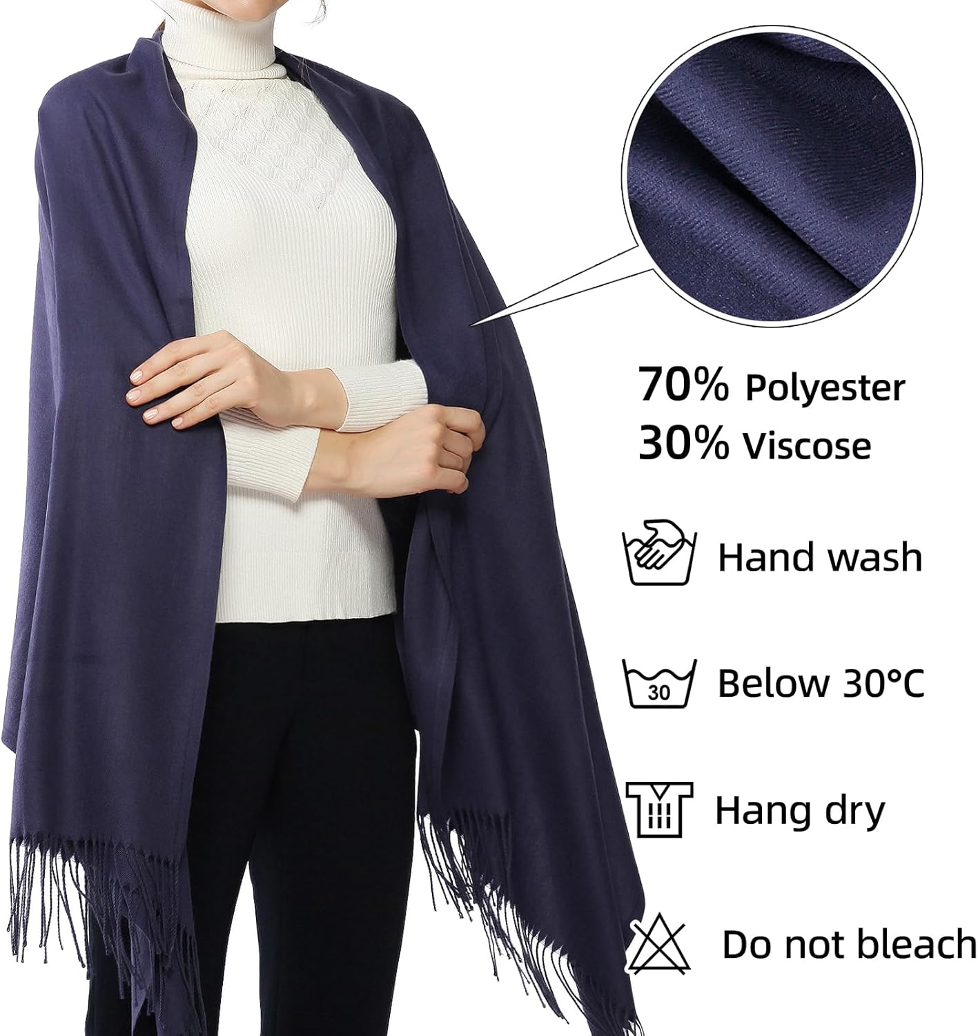 RIIQIICHY Women's Scarf Pashmina Shawls and Wraps for Evening Dress Bridesmaid Wedding Bridal Winter Warm Long Large Scarves
