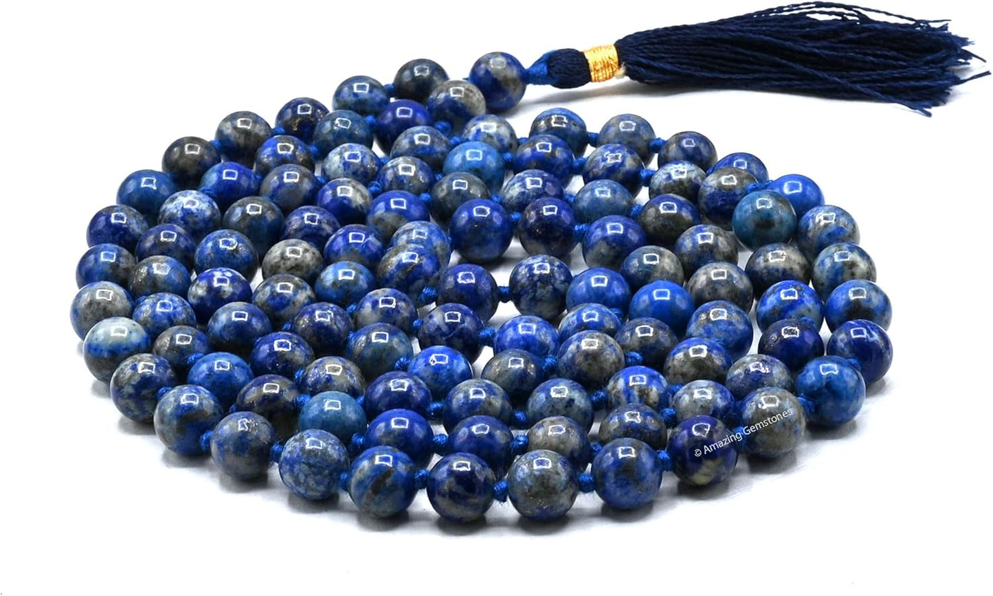 Amazing Gemstone 108 Beads Handmade Mala (Knotted, Rudraksha) - Colors B