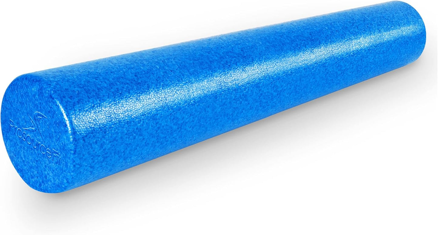 ProsourceFit High Density Foam Rollers 12 - inches long, Firm Full Body Athletic Massage Tool for Back Stretching, Yoga, Pilates, Post Workout Muscle Recuperation, Black