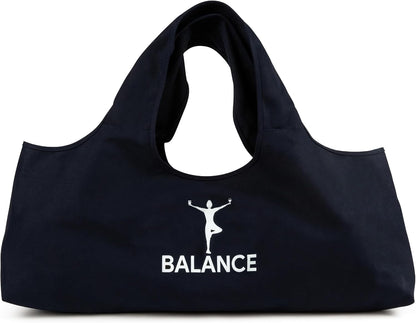 Wild Essentials Yoga Bag, Exercise, Tote, Large Carrier, Shoulder Strap, Inner Pocket, Fits Most Mats, Recycled Cotton Canvas