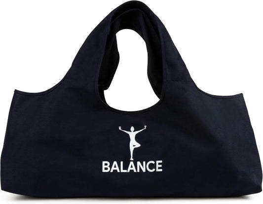 Wild Essentials Yoga Bag, Exercise, Tote, Large Carrier, Shoulder Strap, Inner Pocket, Fits Most Mats, Recycled Cotton Canvas