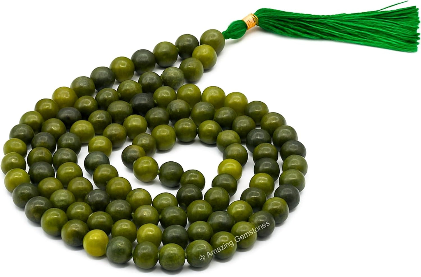 Amazing Gemstone 108 Beads Handmade Mala (Knotted, Rudraksha) - Colors B