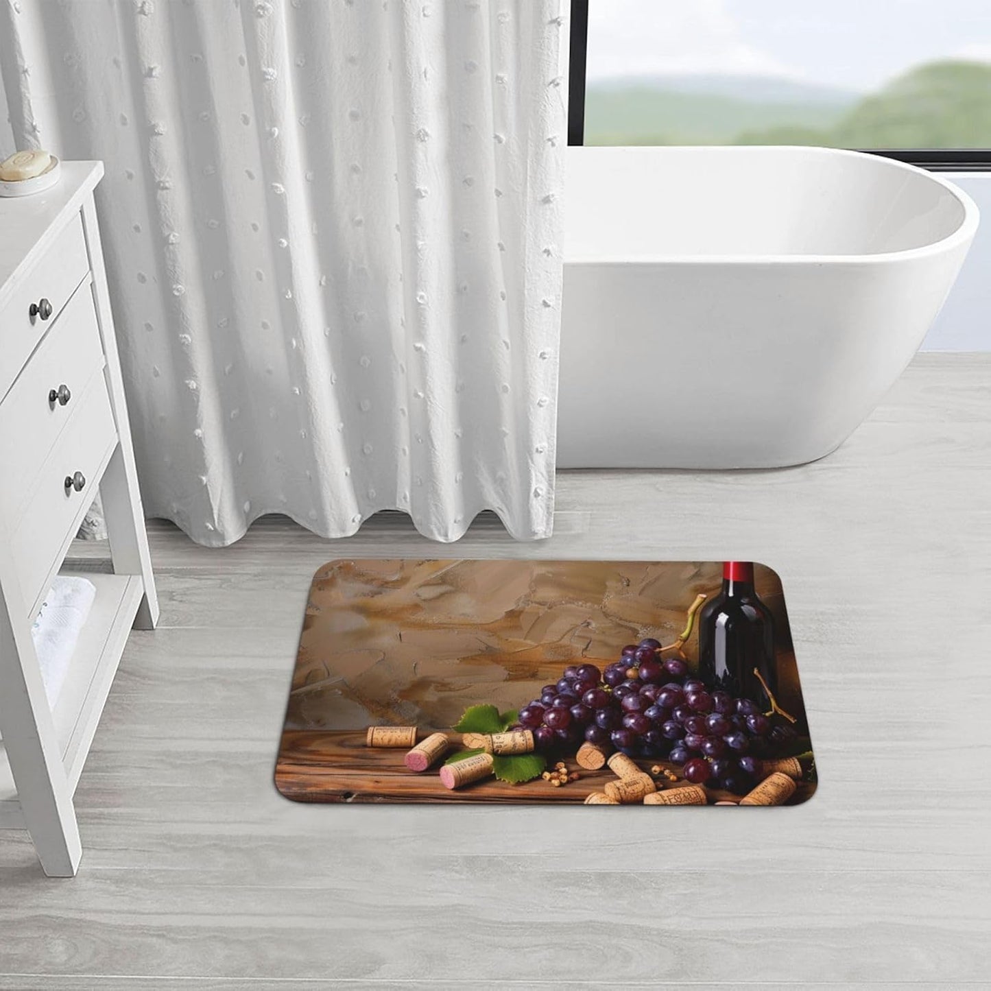 Yoga Meditation Printed Rounded Corner Diatomaceous Doormat 31.5x19.7 Inch Bath Mat Rug Non Slip Shower Floor Mat, Absorbent Bathroom Rugs Mat for Anti Slip Shower Mat, Housewarming Gift