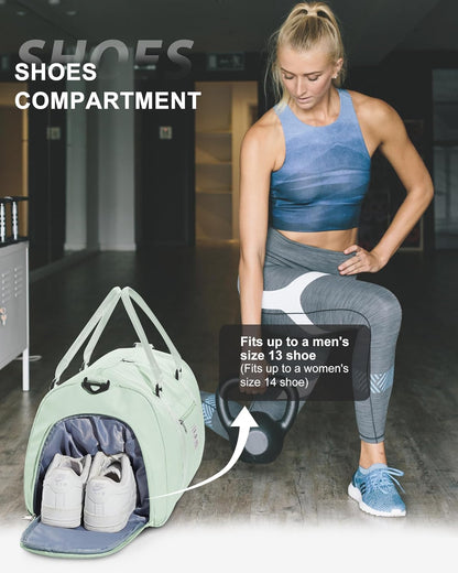 Gym Bag Womens Mens with Shoes Compartment and Wet Pocket Travel Duffel Bag for Women for Plane Sport Gym Tote Bags Swimming Yoga Waterproof Weekend Overnight Carry on Bag Hospital Holdalls - Colors A
