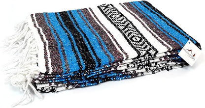Open Road Goods Bulk Falsa Blankets - Handwoven Authentic Mexican Falsa - Great for Weddings, Yoga, Beach, Picnics, or Mexican Throw! (Tan, 7 Pack)