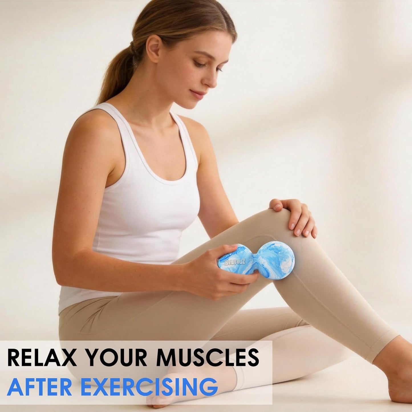 Peanut Lcarosse Ball for Myofascial Release, SGS Certification, Massage Deep Tissue for Shoulder and Back, Trigger Point Therapy, Muscle Knots, Peanut Massage Ball for Muscle Pain