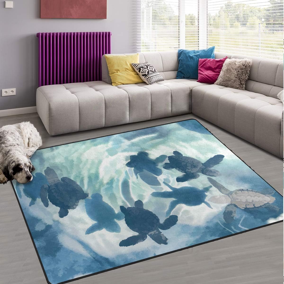 Sport Baseball Lace Non Slip Area Rug for Living Dinning Room Bedroom Kitchen, 5' x 7'(58 x 80 Inches), Sport Nursery Rug Floor Carpet Yoga Mat