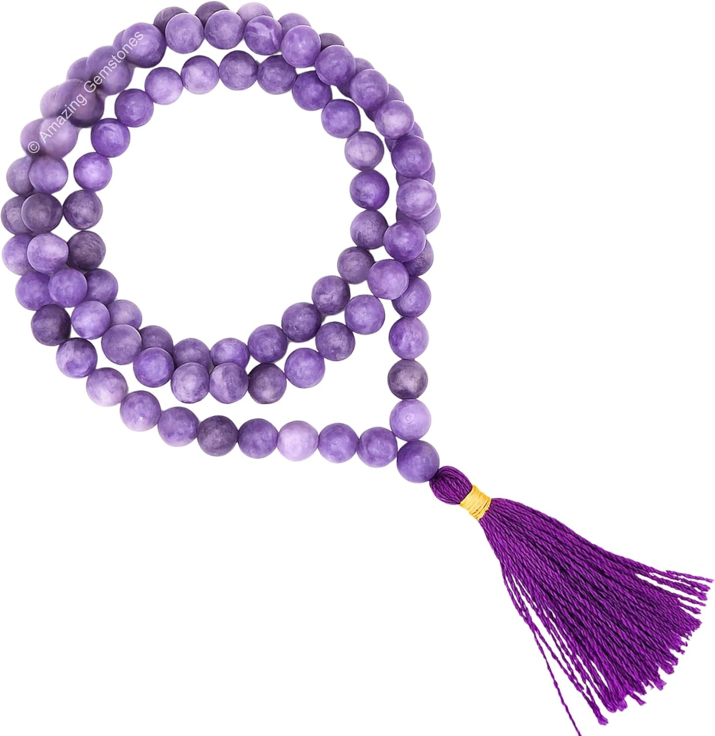 Amazing Gemstone 108 Beads Handmade Mala (Knotted, Rudraksha) - Colors B