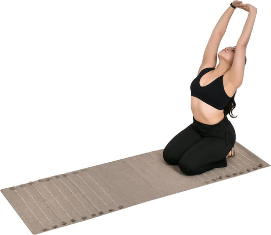 Silak Handmade Organic Cotton Yoga Mat Cotton Exercise Rug – Handwoven, Absorbent & Hand Washable Fitness Mat Ideal for Yoga, Workouts and Meditation