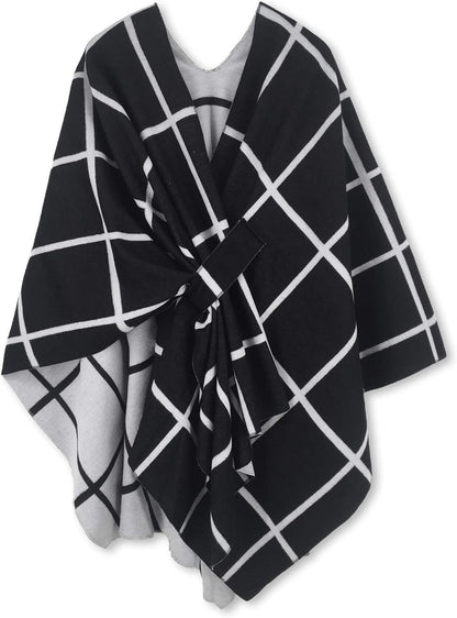Moss Rose Women's Shawl Wrap Poncho Ruana Cape Open Front Cardigan Shawls for Spring Fall Winter