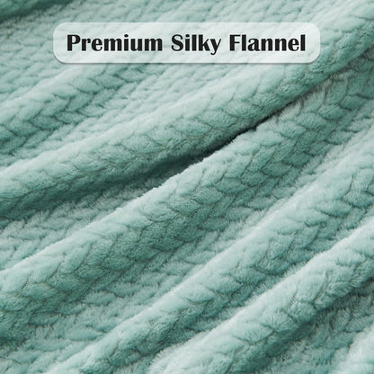 NEWCOSPLAY Super Soft Throw Blanket Light Purple Premium Silky Flannel Fleece Leaves Pattern Lightweight Bed Blanket All Season Use (Light Purple, Throw(50"x60")) - Colors A