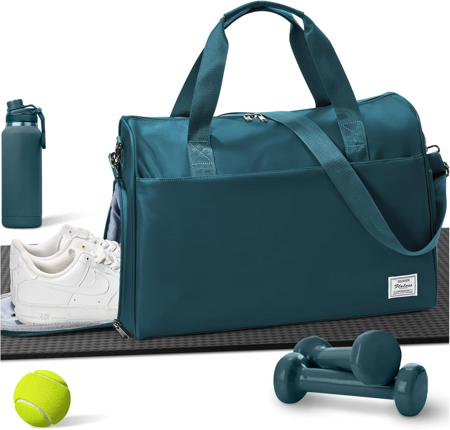 Gym Bag Womens Mens with Shoes Compartment and Wet Pocket Travel Duffel Bag for Women for Plane Sport Gym Tote Bags Swimming Yoga Waterproof Weekend Overnight Carry on Bag Hospital Holdalls - Colors C