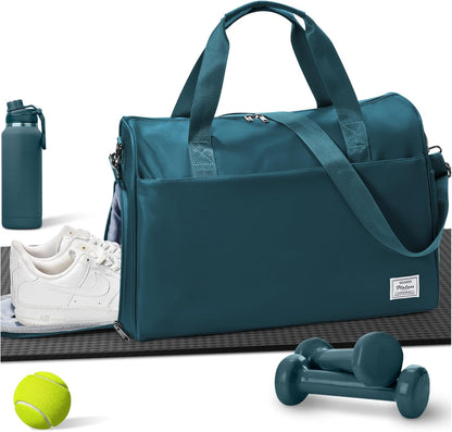 Gym Bag Womens Mens with Shoes Compartment and Wet Pocket Travel Duffel Bag for Women for Plane Sport Gym Tote Bags Swimming Yoga Waterproof Weekend Overnight Carry on Bag Hospital Holdalls - Colors C