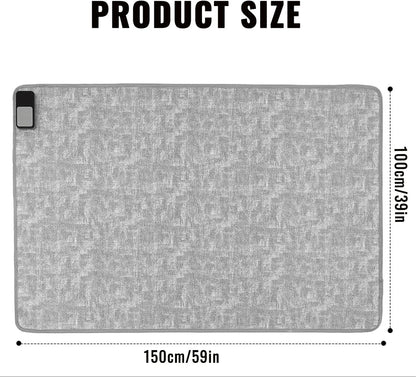 Electric Heating mat, Adjustable Temperature Heated Floor mat,Anti Slip Electric Heating Yoga mat,Heated Rug Foot Warmer for Yoga Heating Pad,200×150cm
