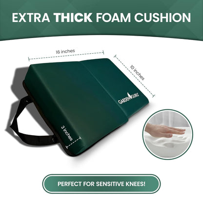 Garden Guru Cushioned Gardening Knee Pads with Adjustable Straps - Soft Inner Liner, Ultra Comfort Padding, Garden Kneelers for Yard Work, Cleaning, Household Chores, Roofing, and More 1 Pack