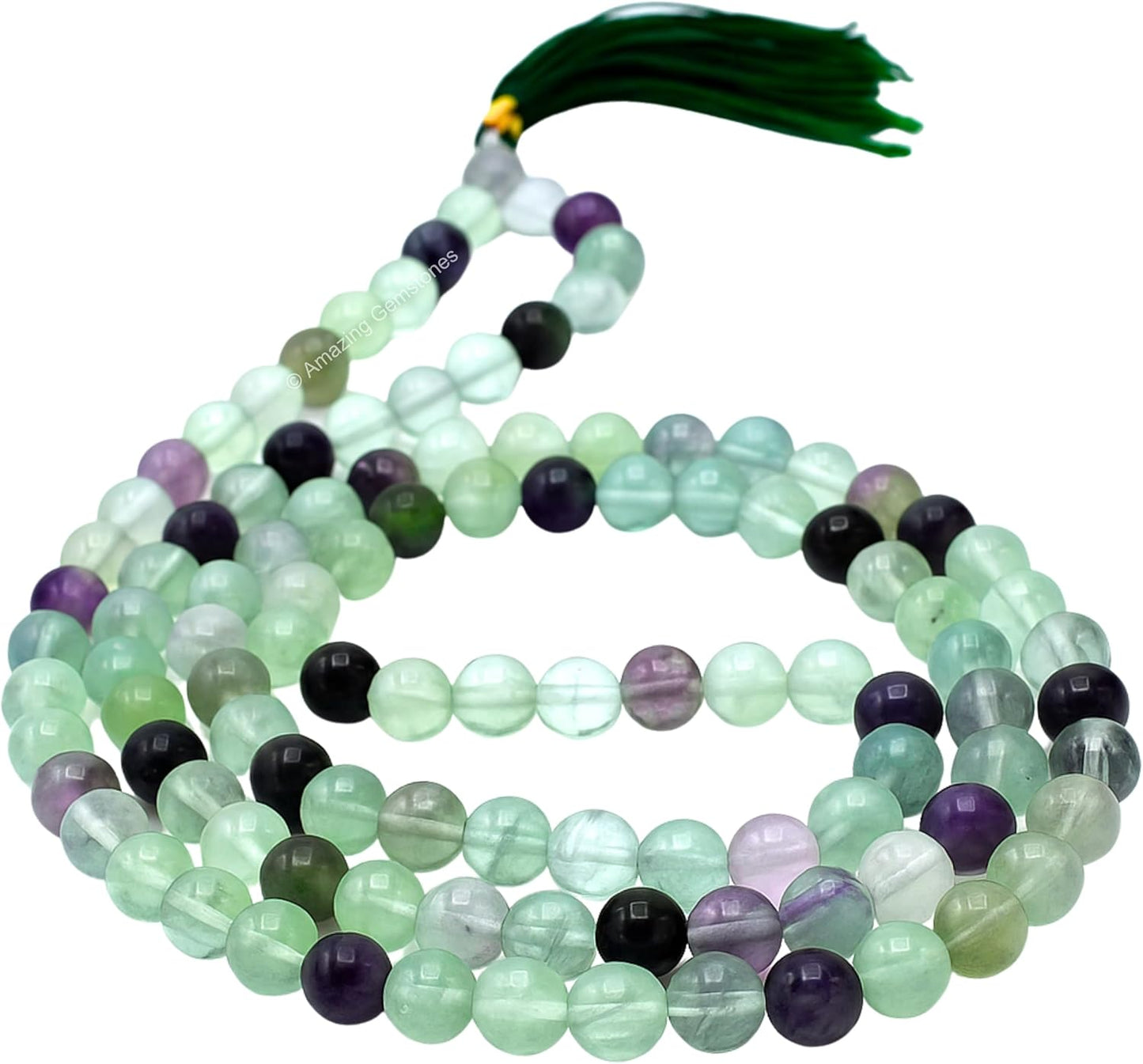 Amazing Gemstone 108 Beads Handmade Mala (Knotted, Rudraksha) - Colors A