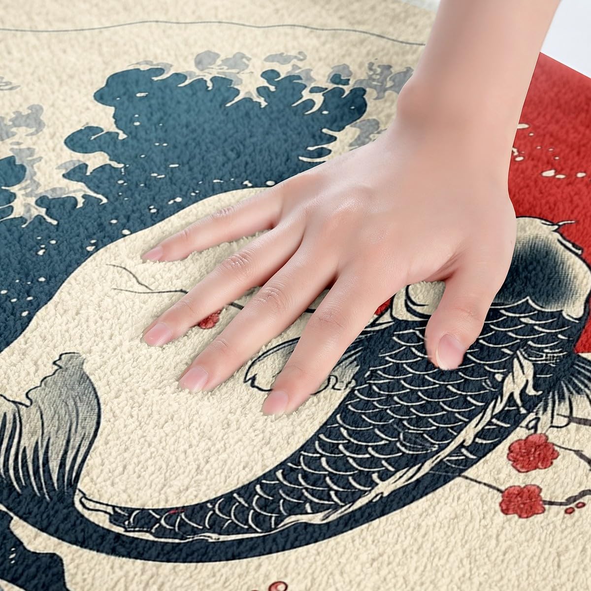 Erosebridal Yoga Bathroom Rugs Gradient Bath Mat,Meditation 20"X 32" Doormats Floor Mats for Kids Boys Girls Teens Lotus Art Non Slip Bath Rug