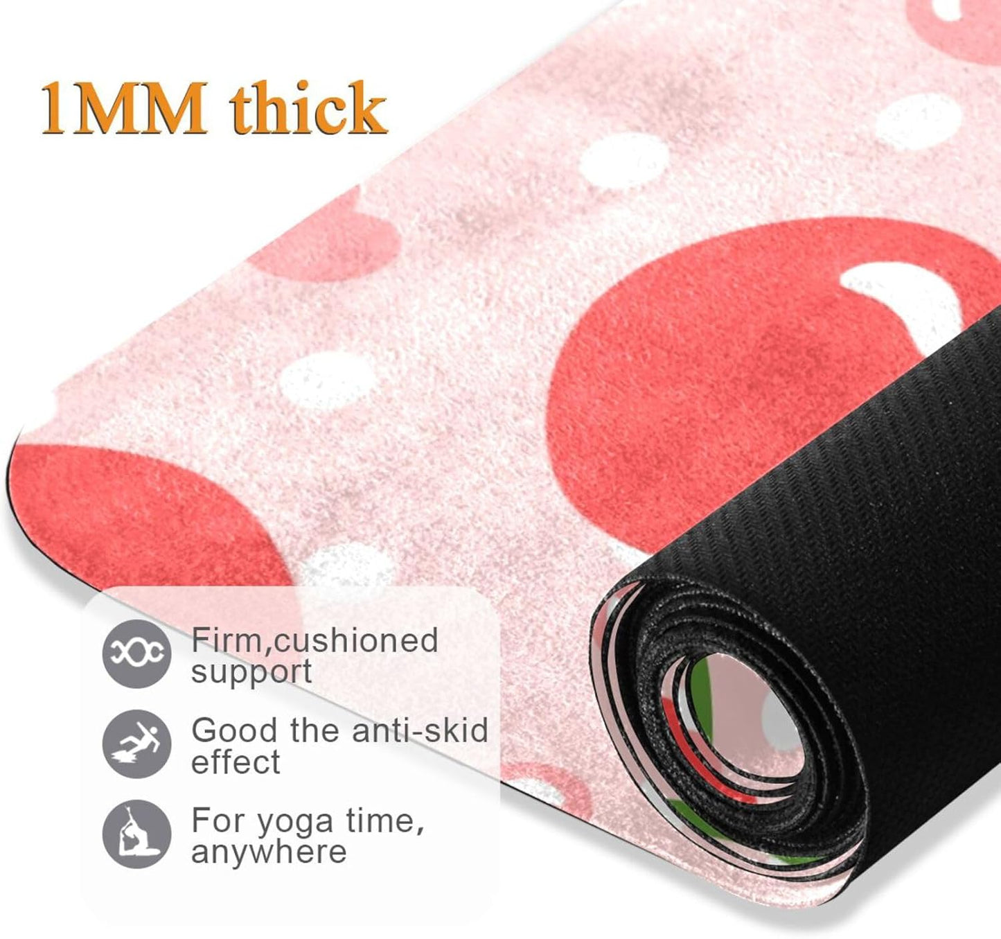 Yoga Mat Foldable Exercise Mats Gym Non Slip Workout Mat for Women and Men Pilates Floor Fitness Mat with Storage Bag 71 inch x 26 inch