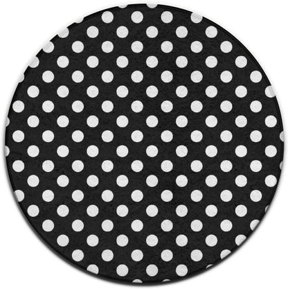 Soft Round Yoga Carpet, Large Home Decor Mat, Non-Slip Machine Washable Kitchen Office Circle Rug Compatible with Cool Norse Viking Vegvisir Runic Compass
