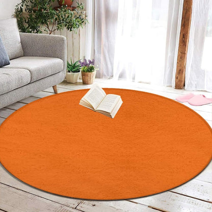 Machine Washable Modern Round Area Rug, Room Sofa Yoga Soft Round Carpet, Home Decor Non Slip Kitchen Office Circle Rug Grey, 24inch