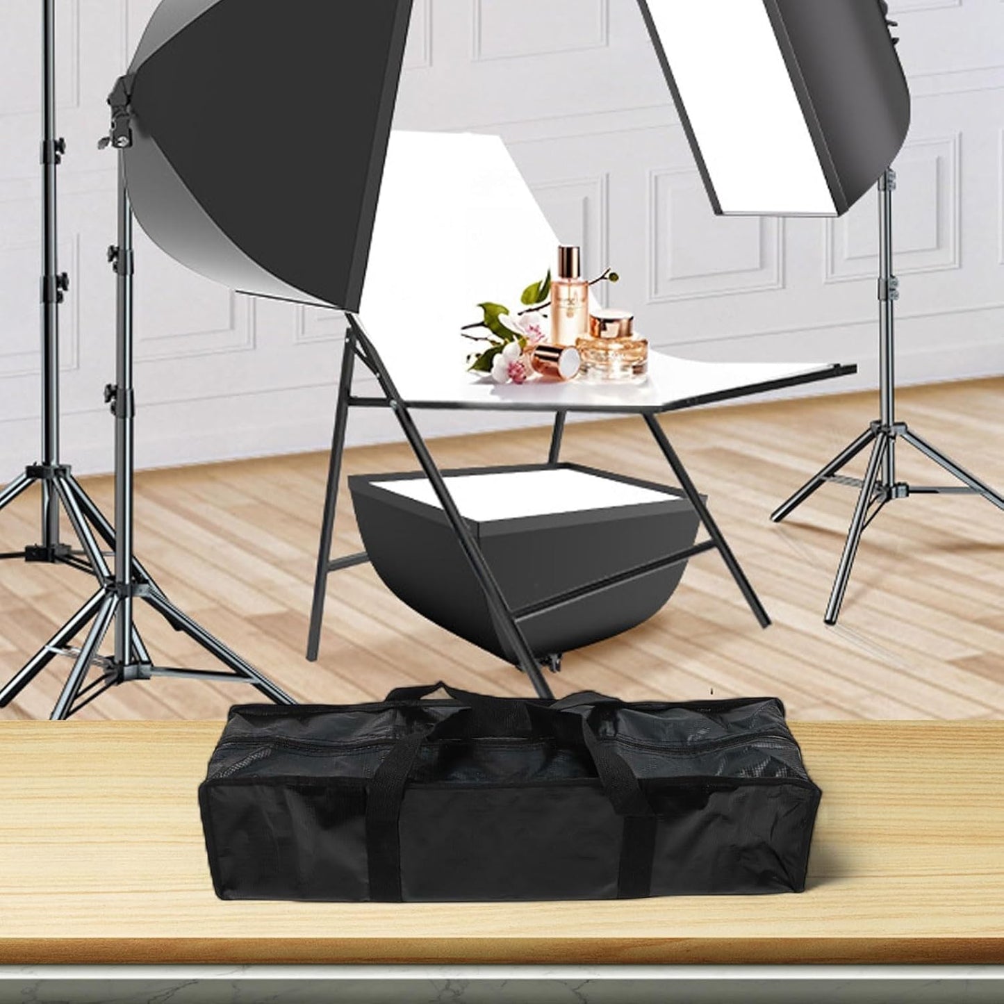 Yoga Storage Bag for Mats, Floor Covers, Photography Lights and Tripods with Foldable Function for Outdoor Convenience (Black, 60 x 15 x 15 cm)