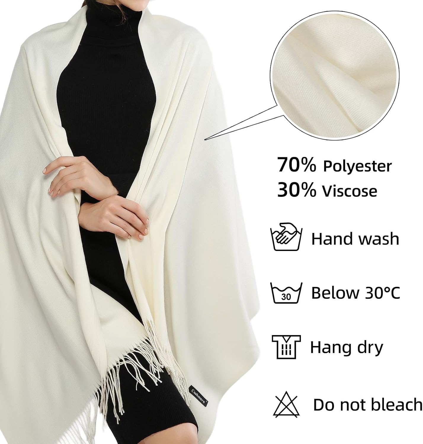 RIIQIICHY Women's Scarf Pashmina Shawls and Wraps for Evening Dress Bridesmaid Wedding Bridal Winter Warm Long Large Scarves