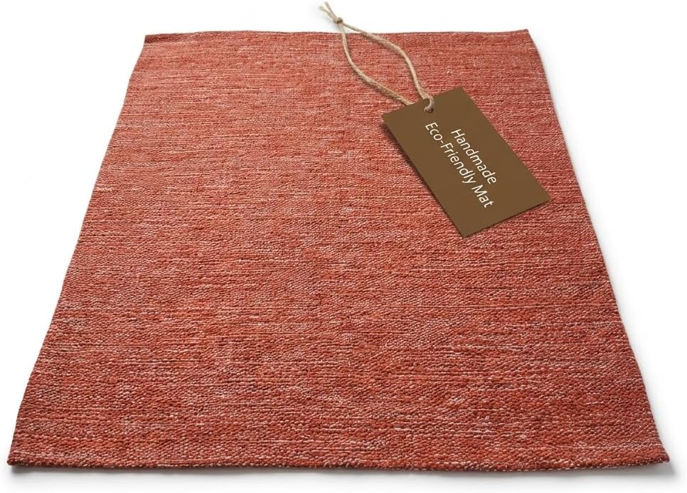 LFH Home Handmade Cotton Yoga Mat Cotton Rug picnic mat For Exercise, Workout, Fitness - Perfect Heavy Quality Eco Friendly Natural Cotton Woven Reversible Yoga Mats for Men & Women - 72x26 Inch.