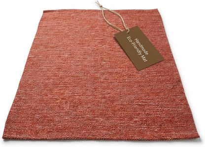 LFH Home Handmade Cotton Yoga Mat Cotton Rug picnic mat For Exercise, Workout, Fitness - Perfect Heavy Quality Eco Friendly Natural Cotton Woven Reversible Yoga Mats for Men & Women - 72x26 Inch.