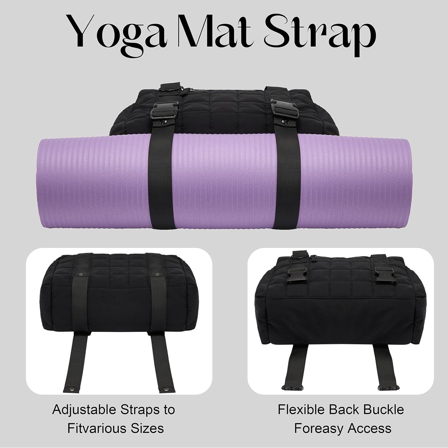 Small Gym Bag for Women, Puffy Sports Duffel Bag with Yoga Mat Holder, Gym Tote Bag with Wet Pocket & Coin Wallet, Carry on Bag for Workout Dance Pilates Ballet Swimming Travel