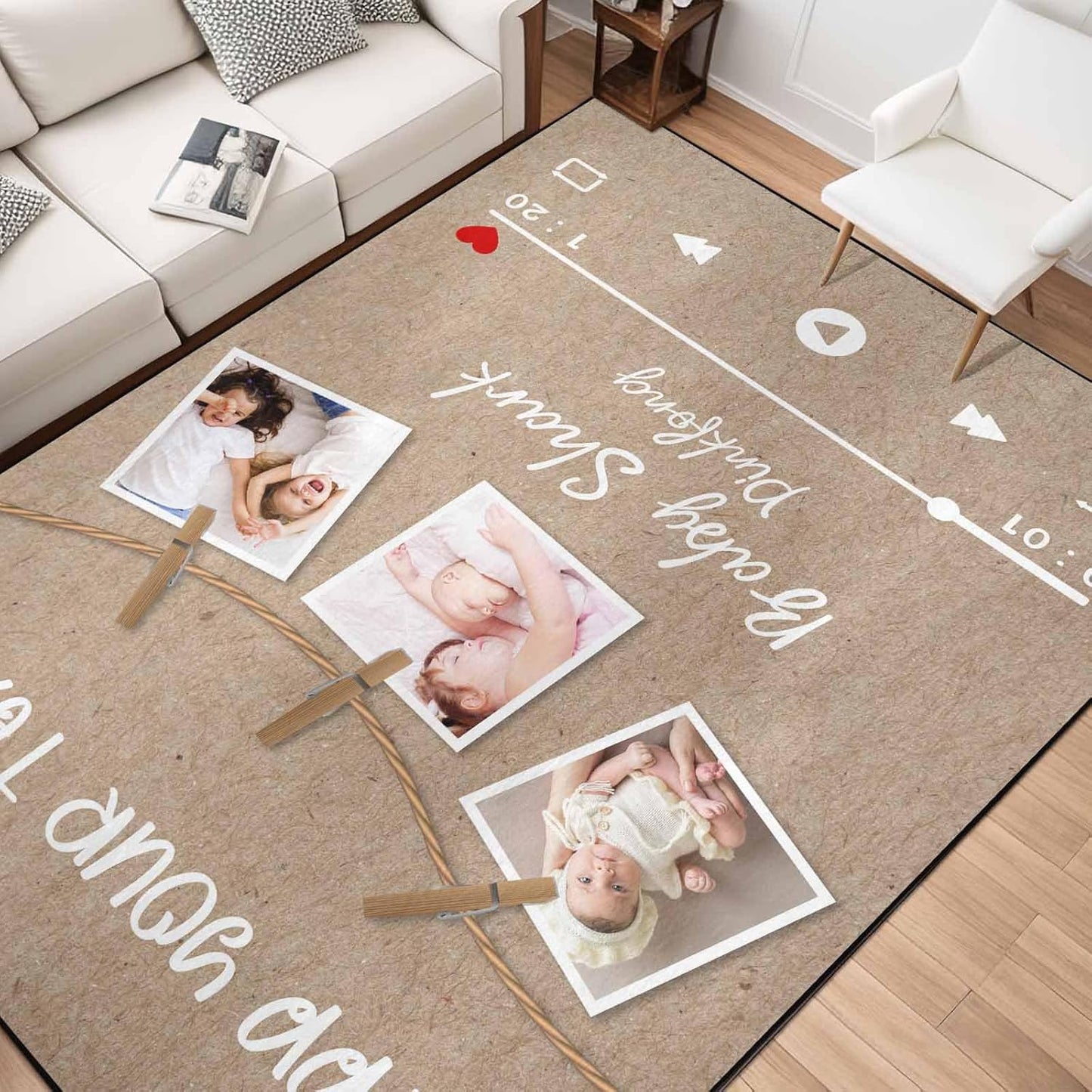 Personalized Family Name Initials Monogram Pink Rug, Shining Butterfly Printed Carpets for Girls Kids Butterfly Theme Living Room Indoor Bedroom Decor 5'×7' Soft Polyester Yoga Mat