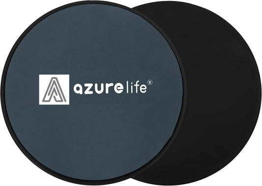 A AZURELIFE Exercise Core Sliders, Dual Sided Exercise Gliding Discs Use on Carpet or Hardwood Floors, Light and Portable, Perfect for Abdominal&Core Workouts