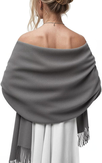 Women's Scarf Pashmina Shawls and Wraps for Evening Dress Wedding Bridal Bridesmaid Winter Warm Long Large Scarves - Colors B
