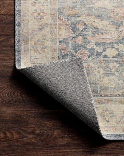 Loloi Hathaway Collection HTH-06 Blush/Multi 2'-6" x 7'-6", .25" Thick, Runner Rug, Soft, Durable, Printed, Modern, Low Pile, Non-Shedding, Easy Clean, Living Room Rug