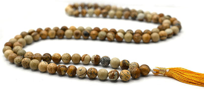 Amazing Gemstone 108 Beads Handmade Mala (Knotted, Rudraksha) - Colors B