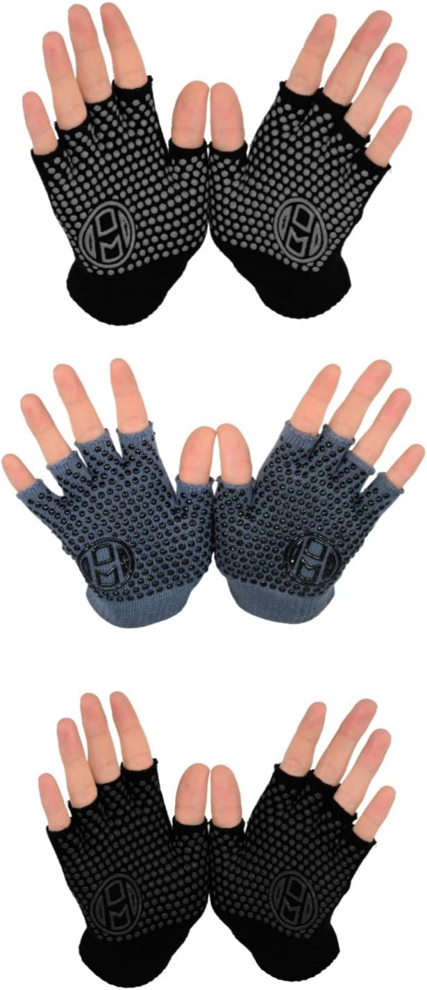 Mato & Hash Yoga Pilates Fingerless Exercise Grip Gloves