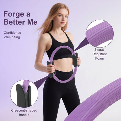 Pilates Kit, Home Pilates Equipment Set with Pilates Ring, Pilates Ball and 5 Resistance Bands, Core Strength Training Workout Kit for Flexibility & Muscle Toning