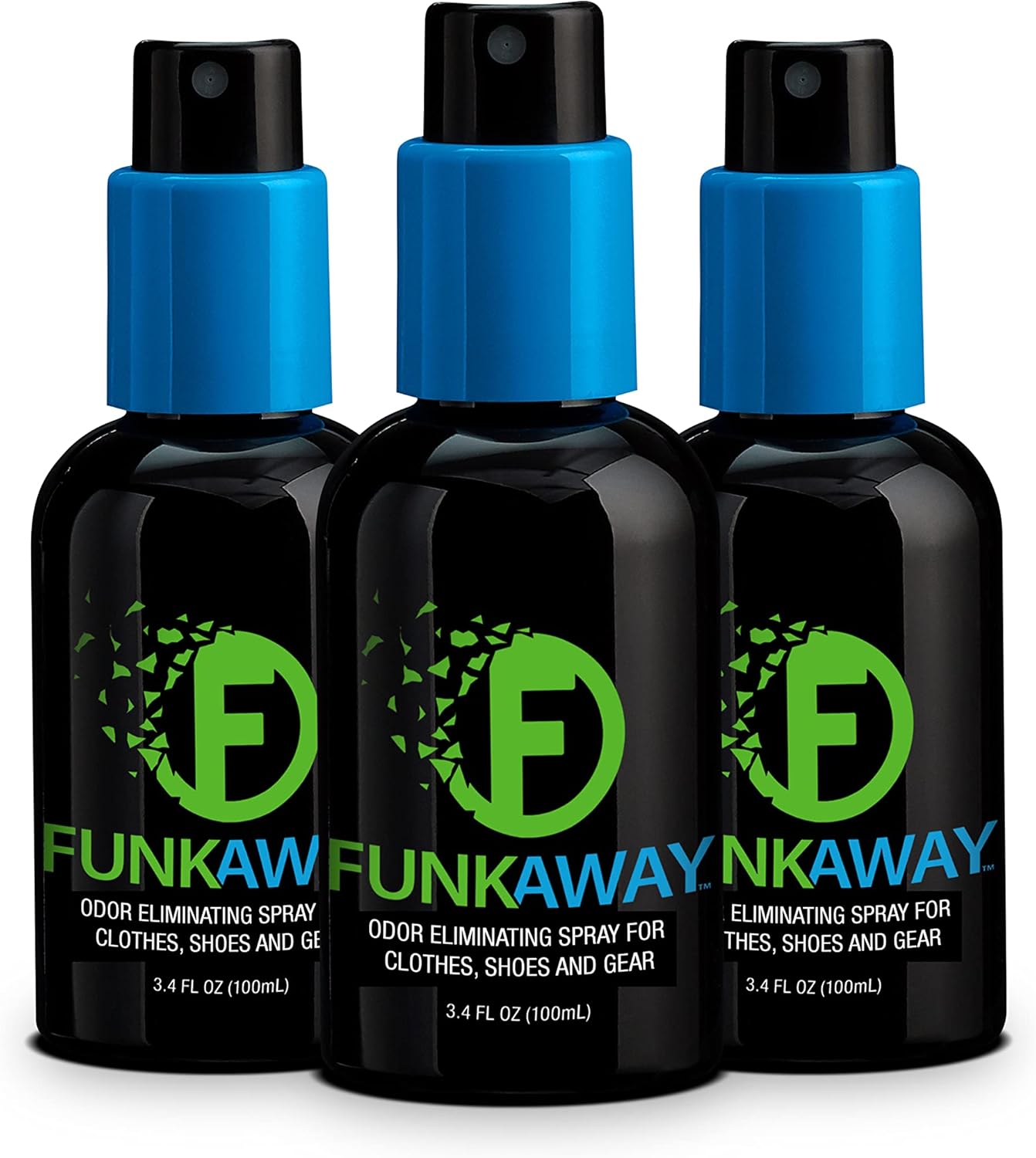 FunkAway Odor Eliminating Spray for Shoes, Skates, Work Boots & More, 8 oz., 4 Pack, Extreme Odor Eliminator, Perfect for Stinky Stuff You Can't Put in the Wash