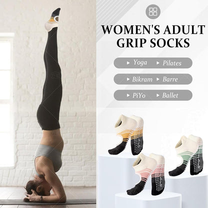 Pilates Socks with Grips for Women,Yoga Socks, Non-Slip Yoga Sock with Toe Separators, Pilates Non Slip Sock