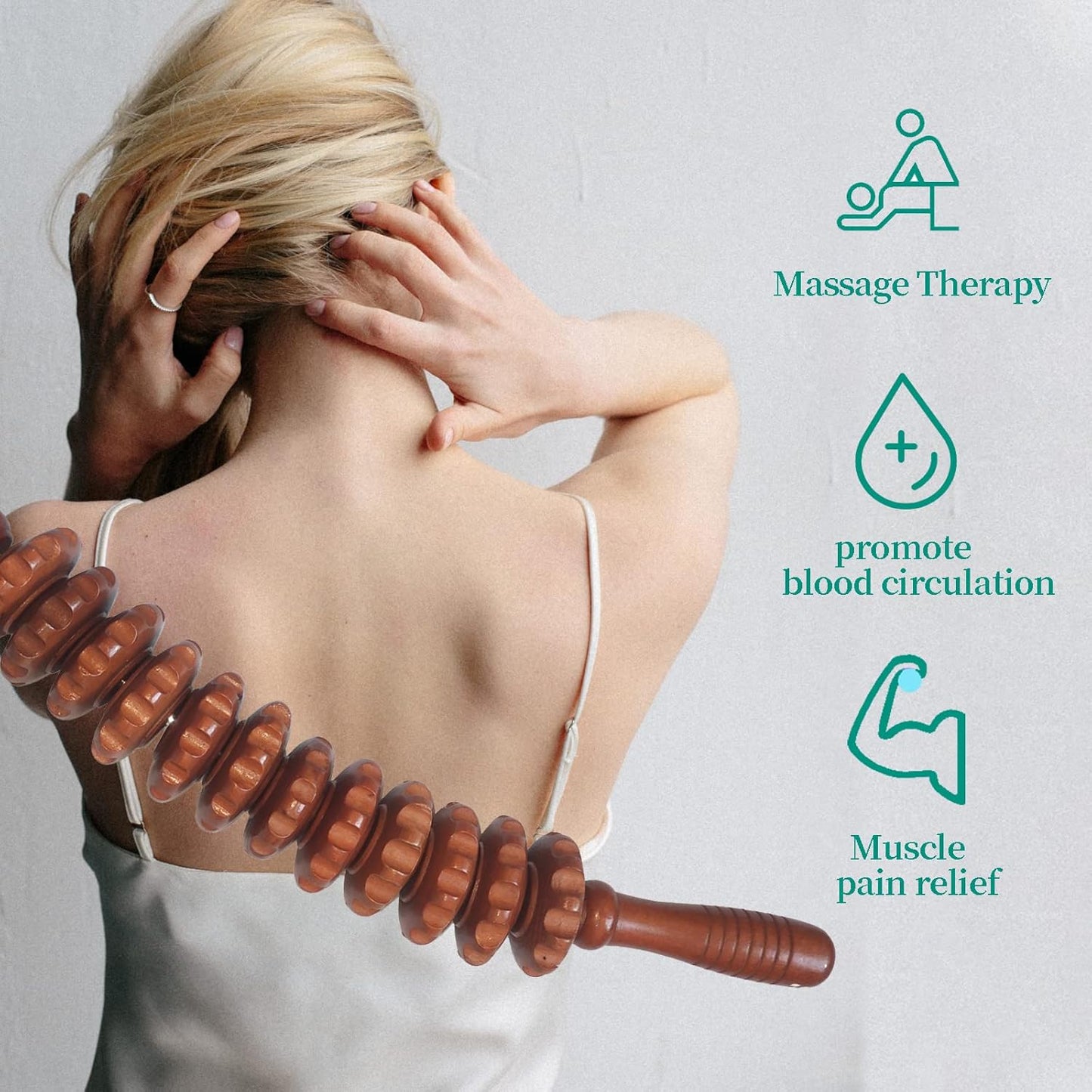 Wood Therapy Massage Tools Manual Massage Roller Stick for Body Sculpting, Maderoterapia Kit- Cellulite Massager for Muscle Pain Relief, Fascia, Cellulite
