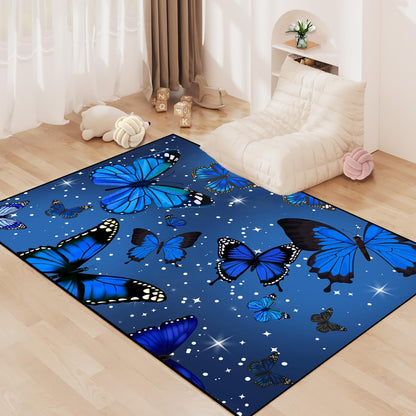 Black Girl Area Rug for Bedroom African Black Girls Floor Rugs for Living Room Playroom Cartoon Art Home Decor Soft Yoga Mats for Women Afro Purple 47" x 31" (2.7 x 3 Feet)