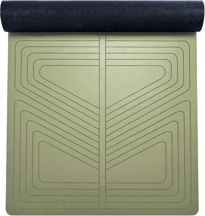 agoy PRO+ WARRIOR - Premium Non-Slip Yoga Mat – Eco-Conscious Design - PU Mat With Wet/Dry Grip+ - Focus Alignment - Lazer-Etched Technology - A Portable Standard Size Mat for All Styles of Yoga