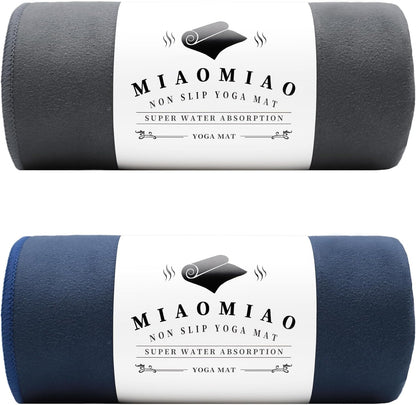 MIAOMIAO Non-Slip Hot Yoga Towel Set,Super Absorbent Microfiber in, 24.5" x 72" - Anti-Slip, Injury Free Design for Pilates, Yoga Mats, Exercise, and Fitness Gear