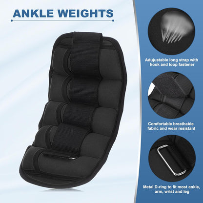 PATIKIL Adjustable Ankle Weights Wrist Leg Arm Weights Sandbags for Women Men Strength Training Weight Yoga Jogging Walking Aerobics