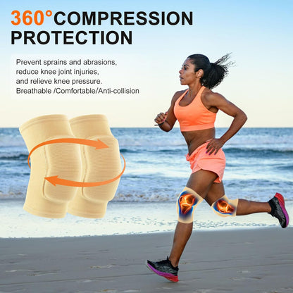 HISFFOG Volleyball Knee Pads for Women, Men, Youth, Girls, Kids, Knee brace for Volleyball Basketball Football Dance Yoga Tennis Running Cycling Workout Climbing Wrestling