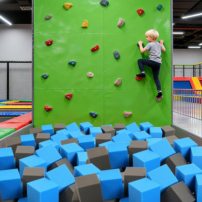 24PCS Foam Cubes 5"x5"x5"- Foam Pit Blocks Set, Soft Stacking Blocks for Indoor Games,Trampolines, Gymnastics, Parkour & Action Sport (6 Colors)