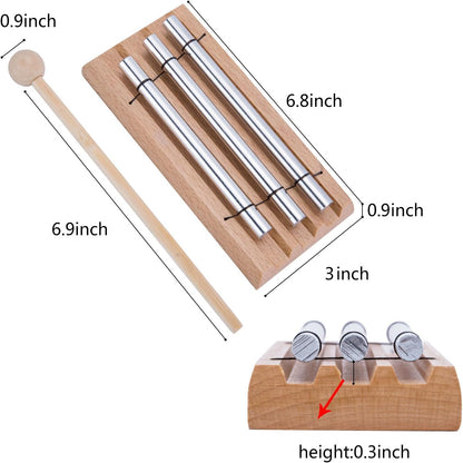 Three Tone Chime For Mindfulness Meditation, Relaxation, Stress & Anxiety Relief, Chakra Healing, Yoga, Teachers' Classroom Chime