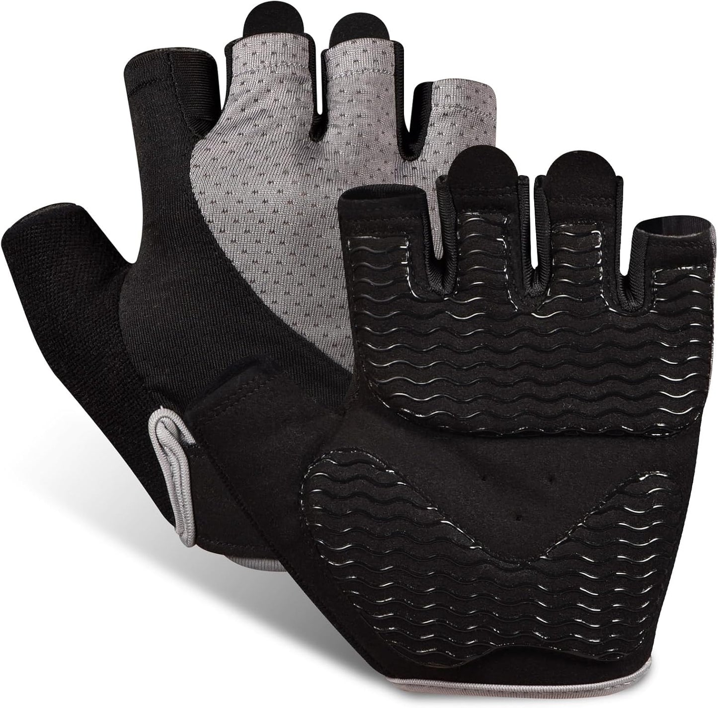 sunnex Workout Gloves for Women - Breathable Weight Lifting Gloves with Non-Slip Silicone Padding, Fingerless Gym Gloves for Cycling, Rowing, Pull Ups & Training (4 Sizes)