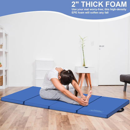 Polar Aurora 3'x6'x2 Thick Folding Gymnastics Exercise Mat Aerobics Stretching Yoga Mats